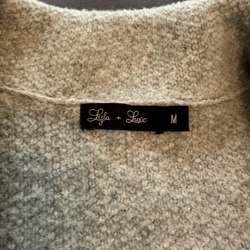 Lyla + Luxe Grey Wool Blend Coatigan (Size M) - Picture 4 of 4